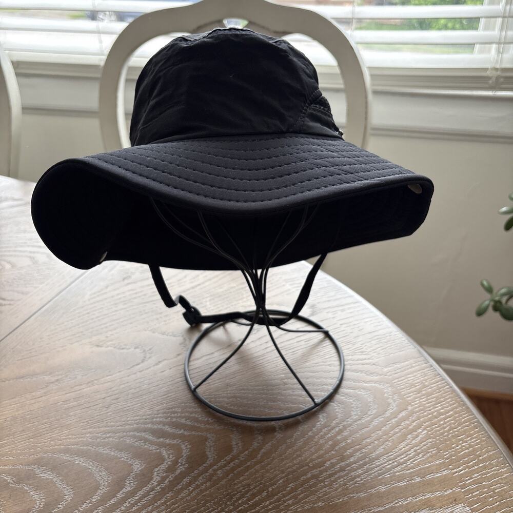 HLLMAN Black Outdoor Sun Hat Wide Brim Fishing Hiking Bucket Hat New
